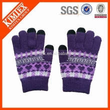 Factory acrylic knit gloves/jacquard gloves/winter gloves